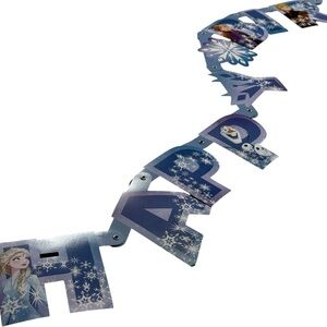 Disney Frozen Happy Birthday Jointed Banner Garland Elsa Anna Olaf Party Decor